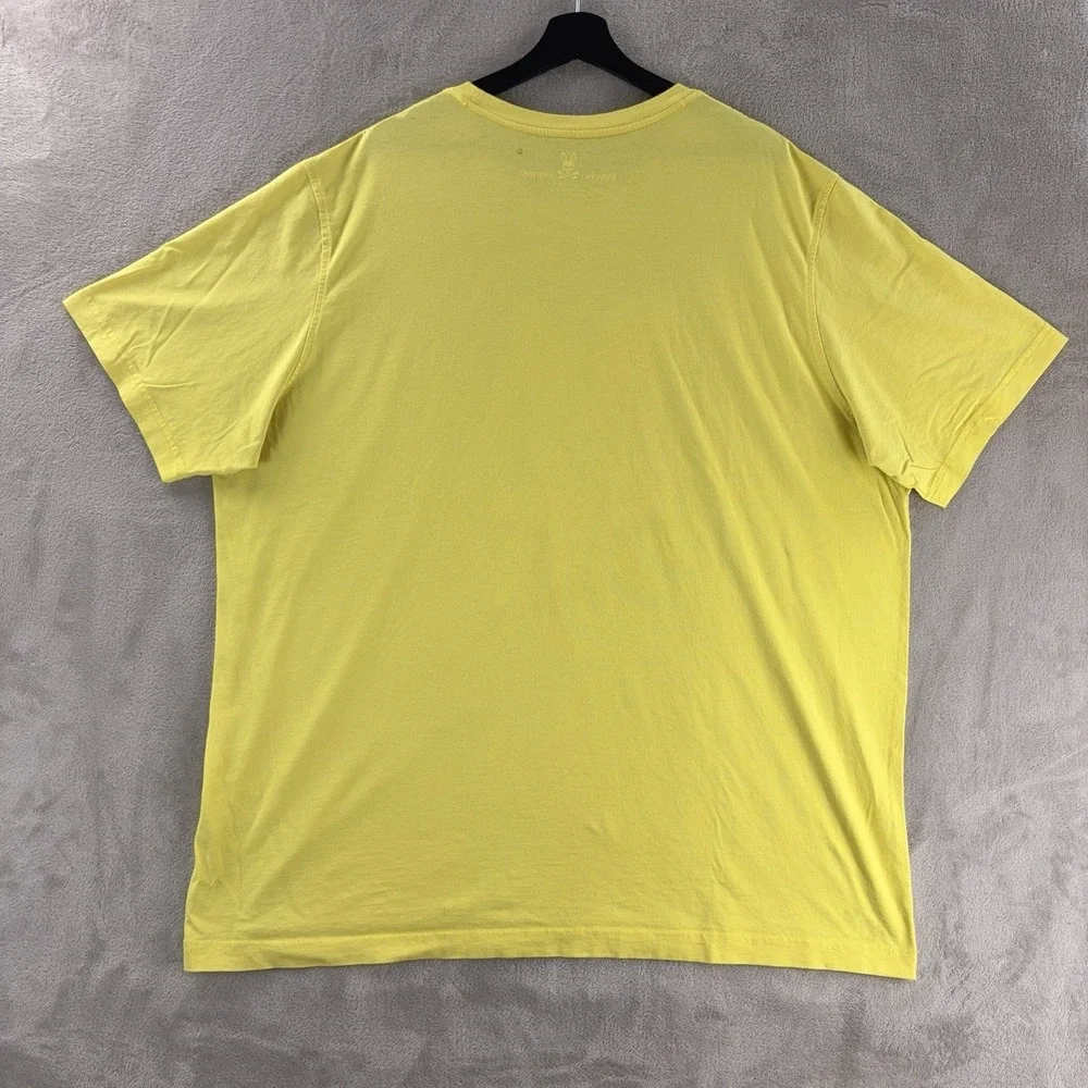 Psycho Bunny Graphic T Shirt Mens Size 3XL Yellow Pima Cotton Tee‎